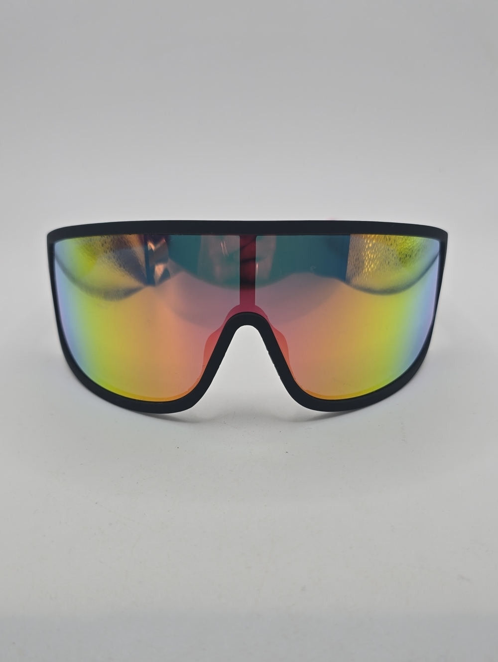 Goodr 'I Do My Own Stunts' Mirrored Shield Sunglasses - Rainbow Lens